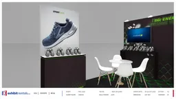 20x20 Peninsula booth design by Exhibit-Rentals